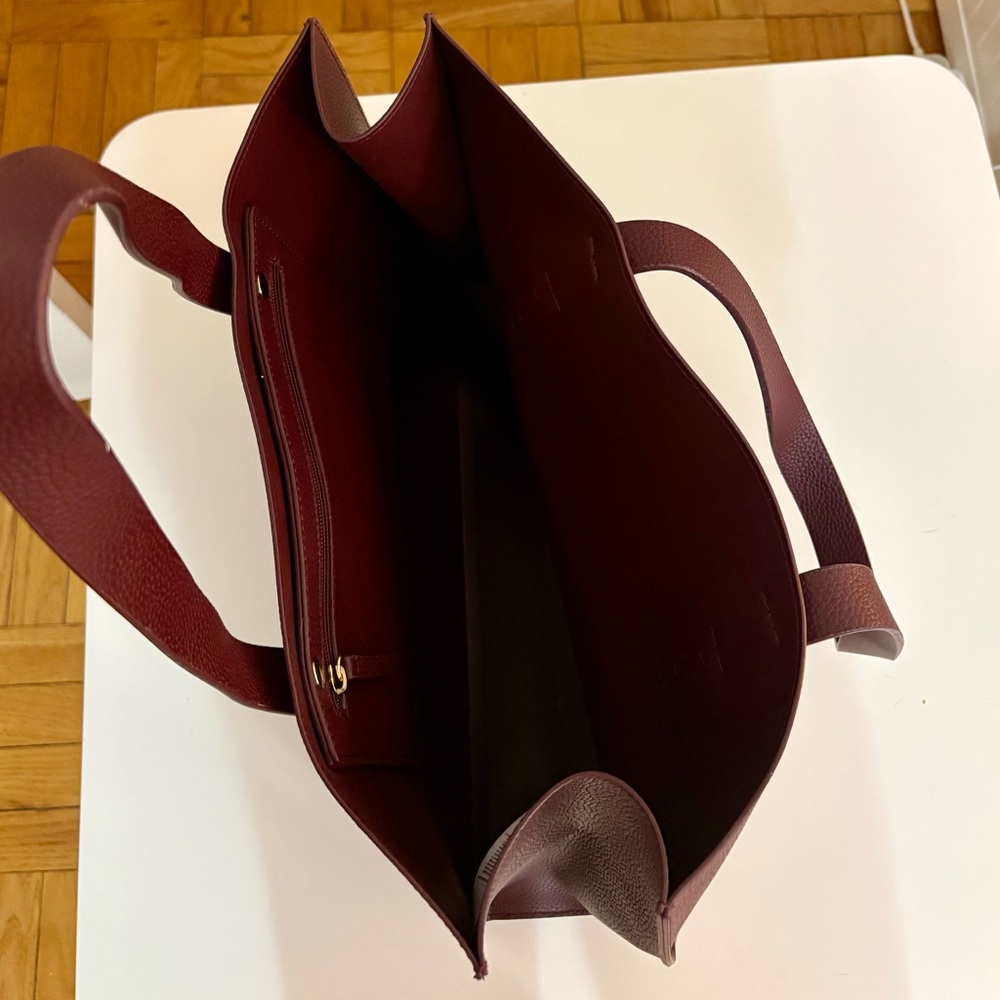 Elegant Burgundy Women's Tote Bag- Rachel Zoe - Picture 3 of 3